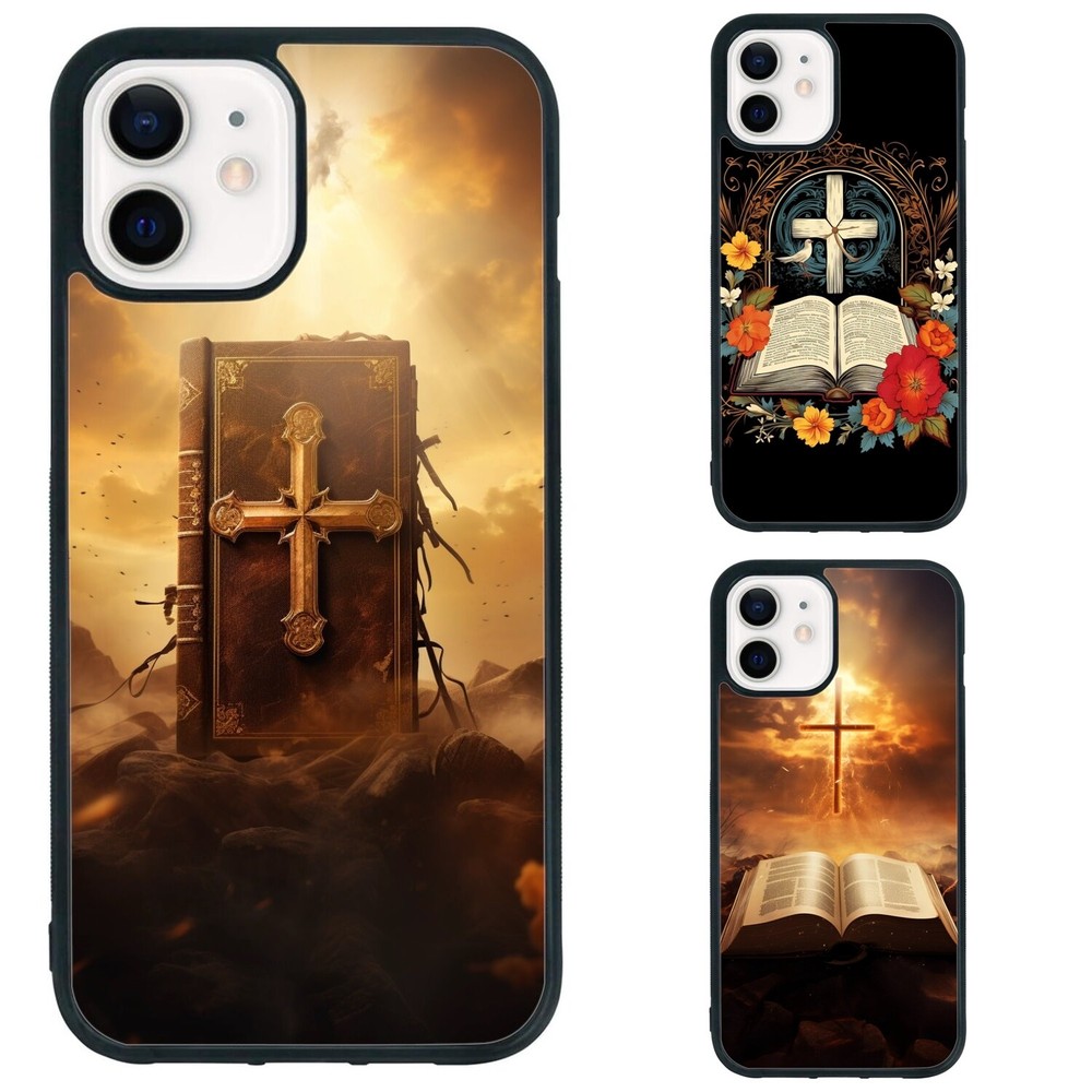 bible at the center cross For iPhone XS XR 6 7 8 Plus SE 2nd 3rd Flexible Covers