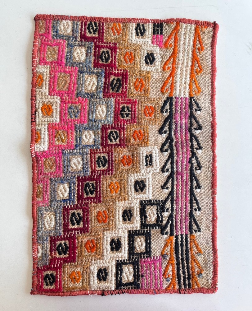 RARE FIND Vintage Turkish Kilim Rug Fragment ⎮ Handwoven Wool Tribal Boho Ethnic