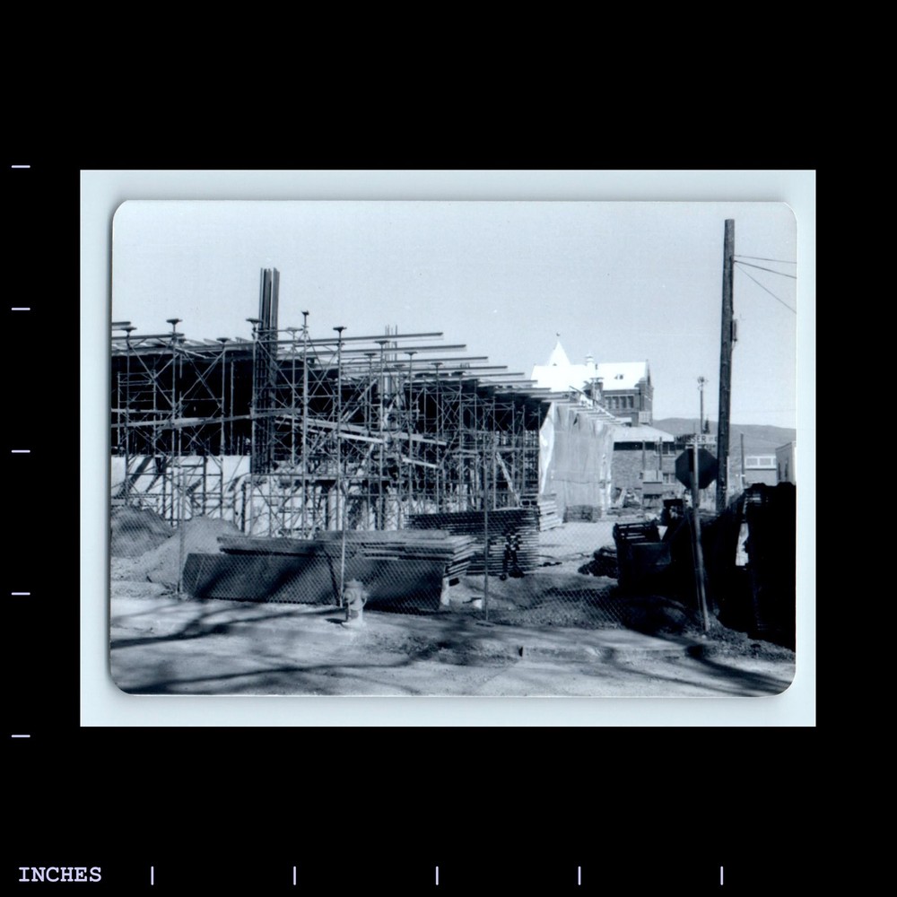 Old Vintage Photo SCAFFOLDING BUILDING CONSTRUCTION STREET SCENE