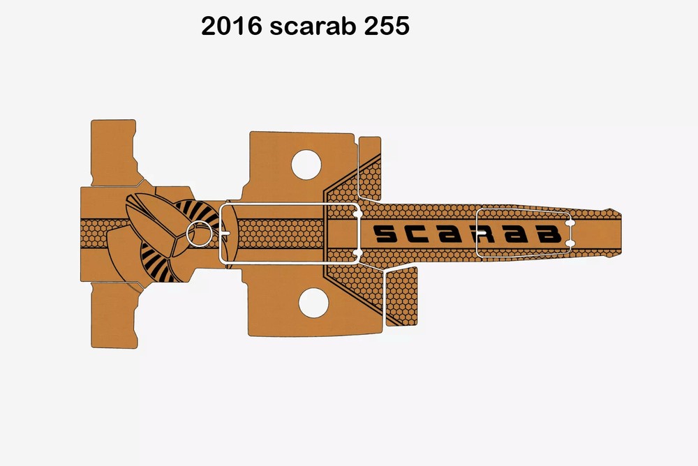 2016 scarab 255 Cockpit  EVA Boat Pads Foam Teak Deck floor  Flooring Mat