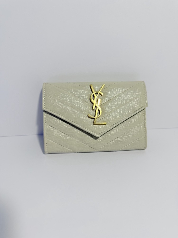 AUTHENTIC  Yves Saint Laurent YSL CASSANDRE SMALL ENVELOPE WALLET