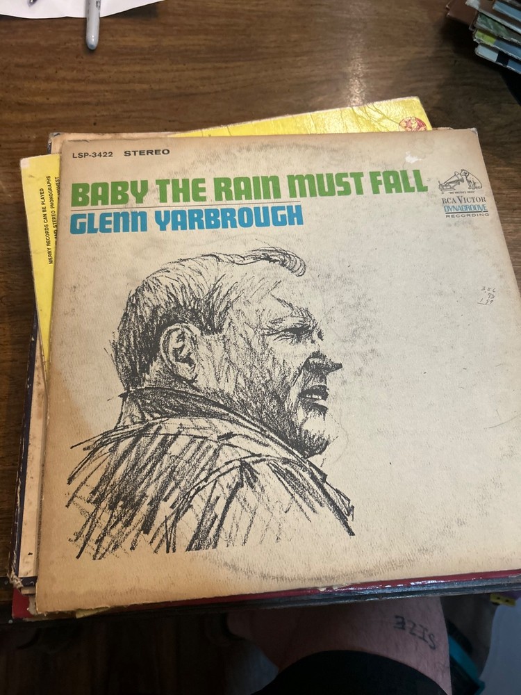 Glenn Yarbrough Baby The Rain Must Fall Vinyl Record LP VG