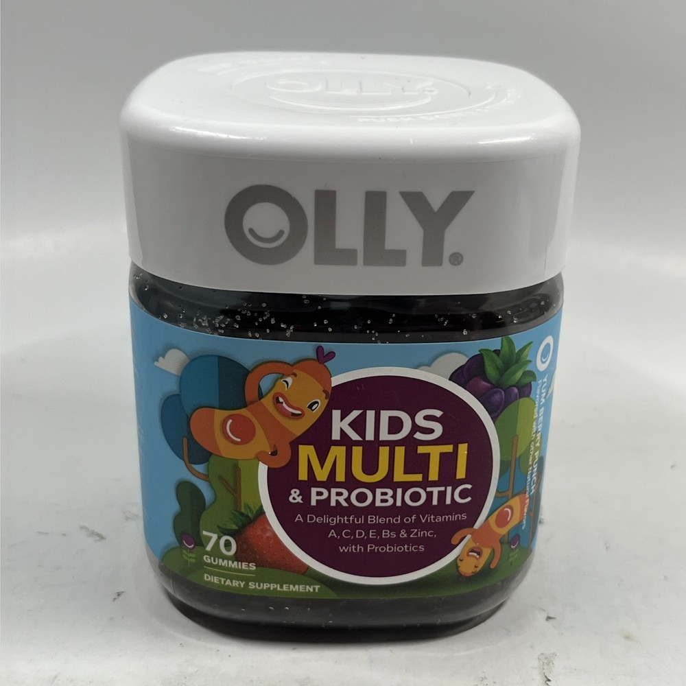 Olly Kids Multi Probiotic Berry Punch Gummies with Vitamins A C D 70ct Exp 01/26