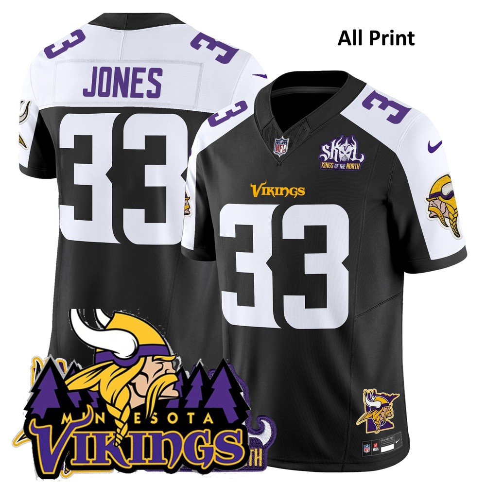 Minnesota Vikings Aaron Jones #33 V3 All-Print Jersey