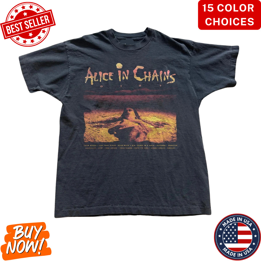 NEW! Alice in Chains Dirt Inspired 90s Heavy Metal Tribute T-Shirt Unisex S-5XL