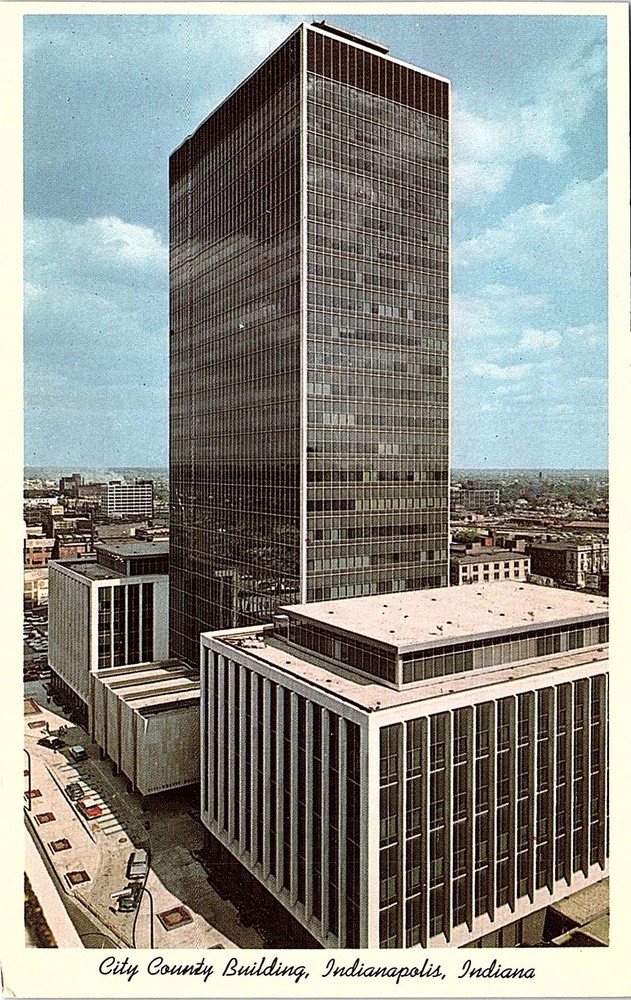 Postcard BUILDING SCENE Indianapolis Indiana IN m/09 AI5354