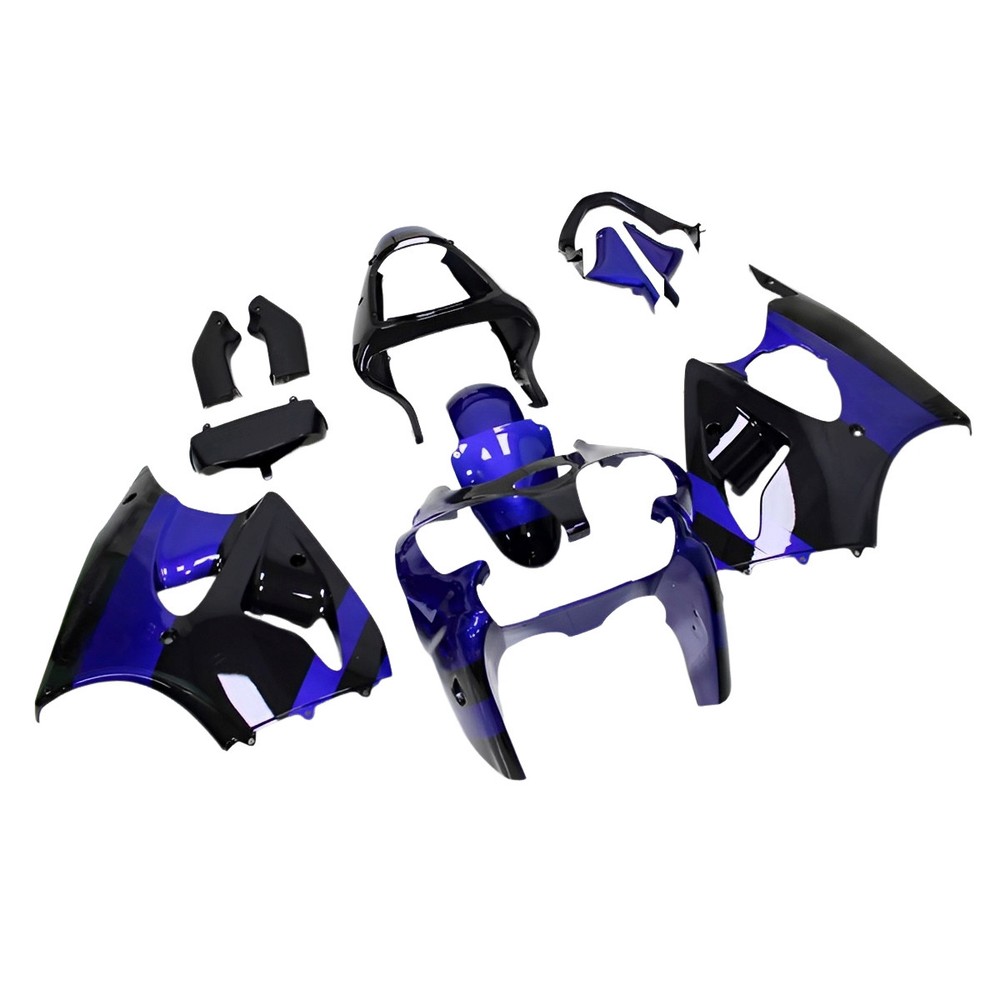 Blue Black Bodywork Kit for Kawasaki Ninja ZX6R 2000 2001 2002 Plastic Fairings