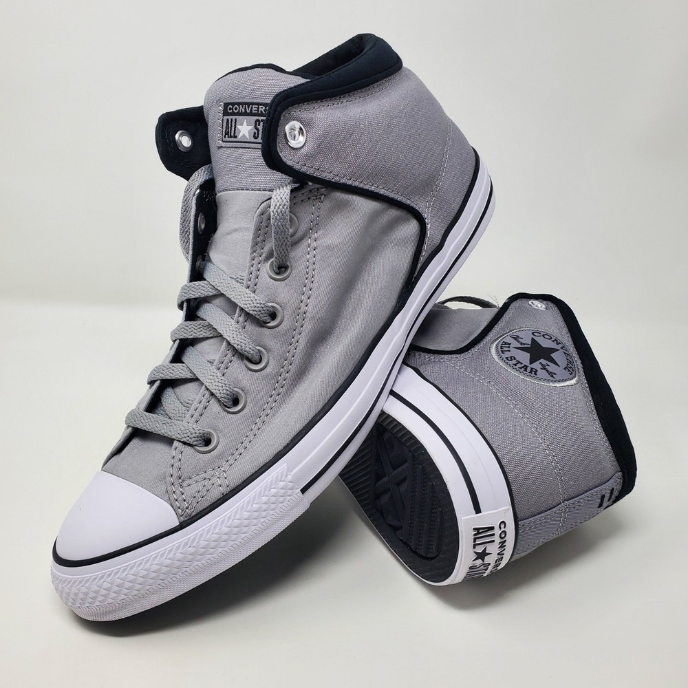 Converse Chuck Taylor All Star High Street Hi Grey White Men's Size 12 165347C