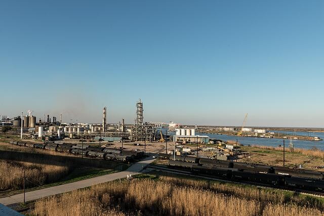 Port Arthur Texas Sabine Pass 2014 Industrial Scene Refinery Tank Cars