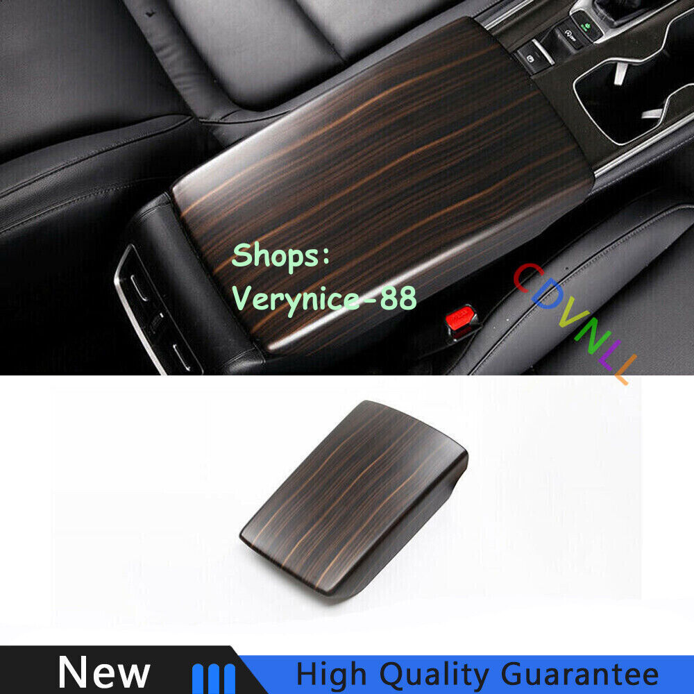 For Honda Accord 10th 18-2022 Matte Wood Central Console Storage Box Cover Trim