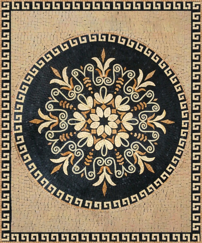 60x71 Mosaic Marble Rectangle Floor Tiles for Home Decor