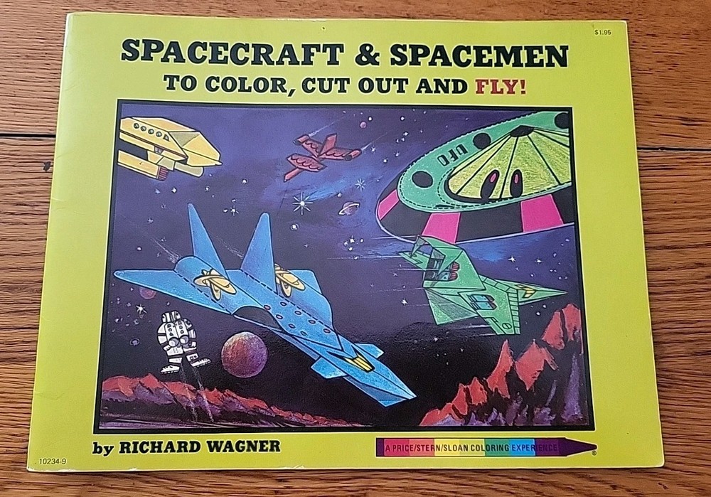 Spacecraft & Spacemen To Color, Cut-out & Fly! 1977 SC UNUSED