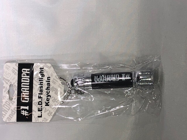 Llavero linterna LED #1 ABUELO - 2,75 pulgadas - Negro con letras blancas-image