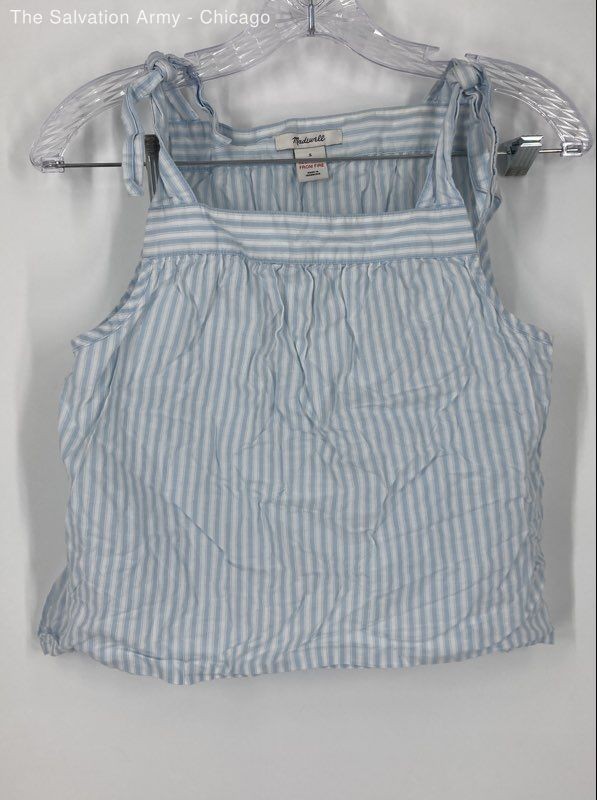 Madewell Womens Blue Striped Sleeveless 2-Piece Outfit Set Size Small