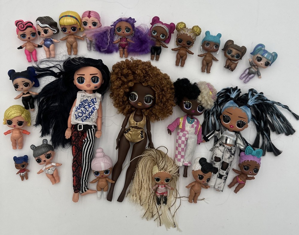 LOL Surprise OMG Littles Lot of 22 Mixed Dolls Various Sizes