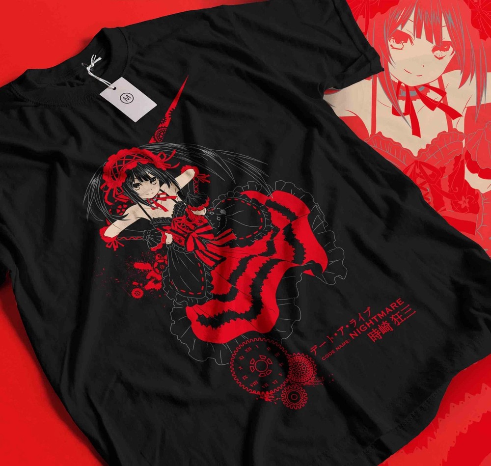 Date A Live Kurumi Tokisaki Black T-shirt