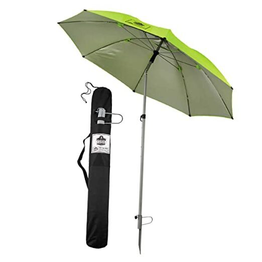 SHAX 6100 Lightweight Industrial Lime Umbrella for Durable Outdoor Use