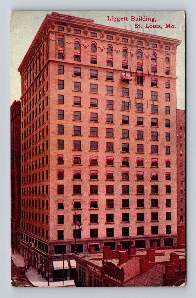 St Louis MO-Missouri, Liggett Building, Antique, Vintage c1909 Souvenir Postcard