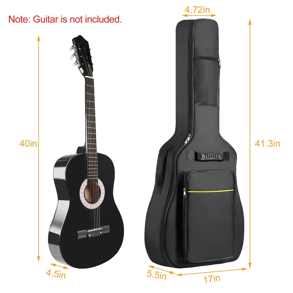 41” Water-resistant Guitar Bag Thick Padded Acoustic Guitar Bag,Free Delivery