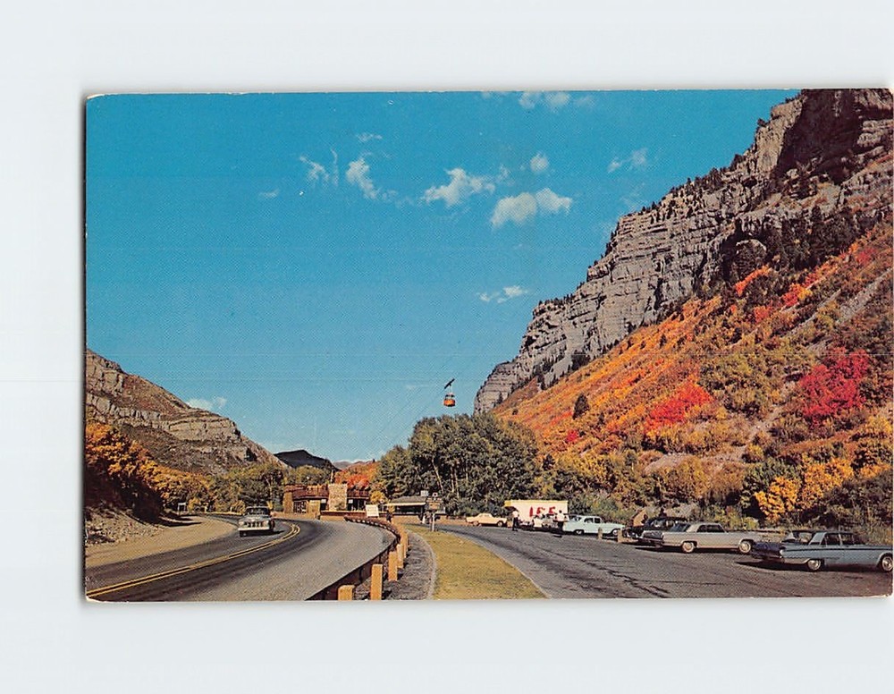 Postcard The Sky Ride Bridal Veil Falls Provo Canyon Utah US Highway 189