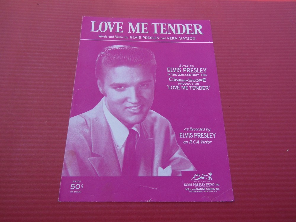 SHEET MUSIC Love Me Tender 1956 Words & Music By Elvis Presley & Vera Matson