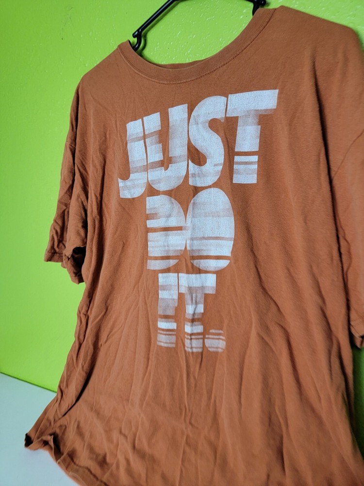 Nike Just Do It Tee T-Shirt Nike Burnt Orange Mens Large Longhorns?