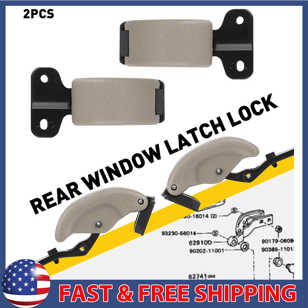 BEIGE REAR CAB QUARTER LATCH WINDOWS LOCK FIT TOYOTA TACOMA PICKUP 01-04 MY2001