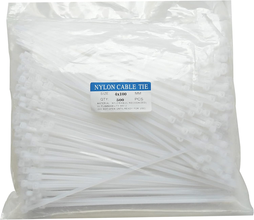 500pcs 4-Inch Heavy Duty Zip Ties for Secure Cable Management