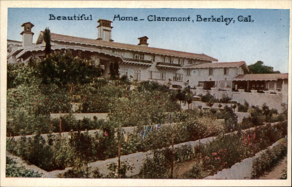 Berkeley California beautiful Claremont home garden ~ unused postcard sku111