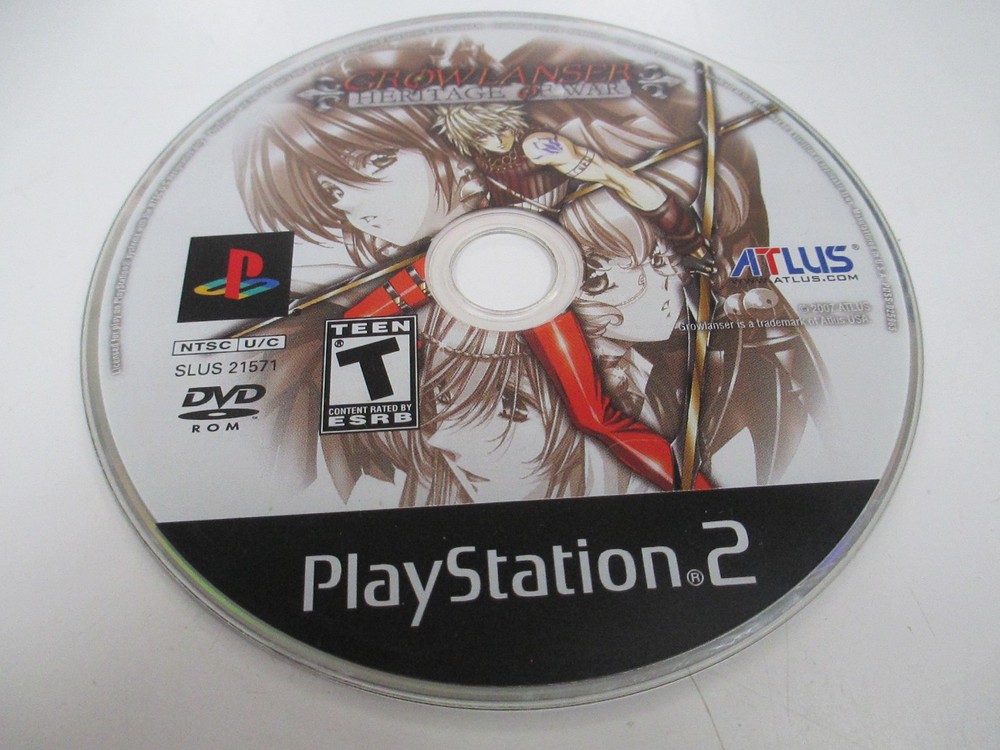 Growlanser: Heritage of War (Sony PlayStation 2, 2007) Disc Only *Tested*