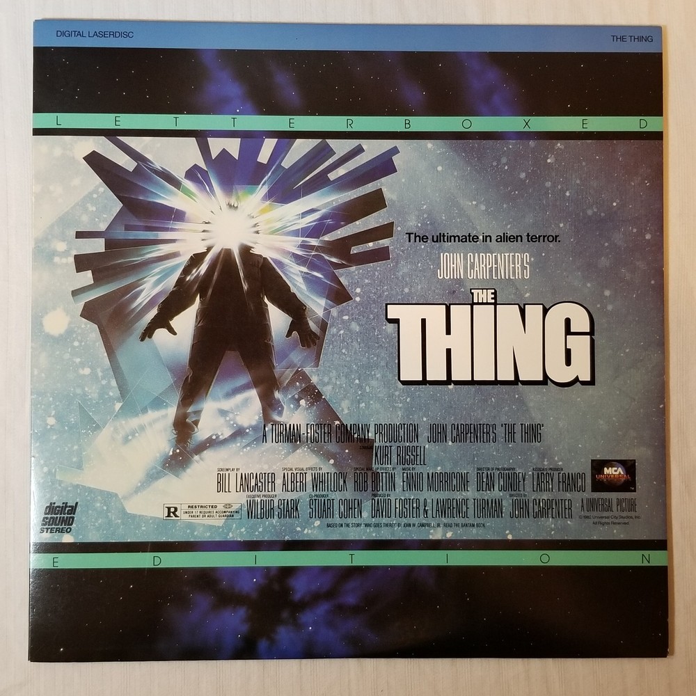 John Carpenter's THE THING 82 Laserdisc Letterboxed 1990 LD 40946 Horror NOT DVD