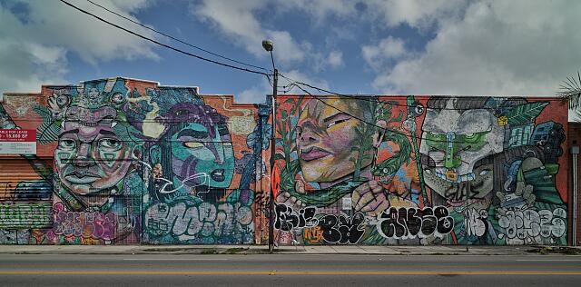 Photo:Miami Florida Wynwood Mural Street Art 2020 Colorful Graffiti Wall