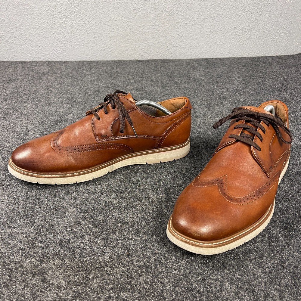 Florsheim Comfortech Shoes Mens Size 11 M Brown Leather Cap Toe Oxford Casual