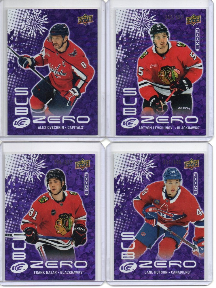 2024-25 UD Ice Sub Zero Insert ** YOU PICK ** Stars Rookies #/699 #/499