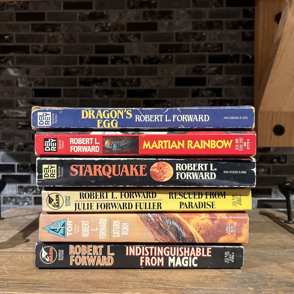 Lot of 6 vintage Robert Forward Books including Dragon's Egg Starquake 81 PB
