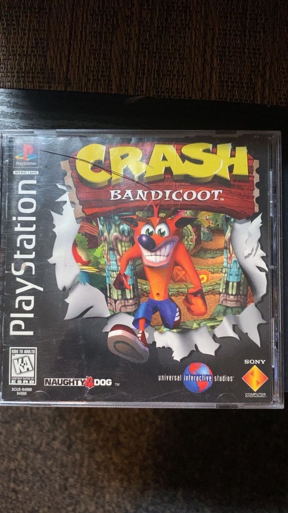 Crash Bandicoot - Complete W/manual Sony PlayStation 1 Black Label. CIB Tested