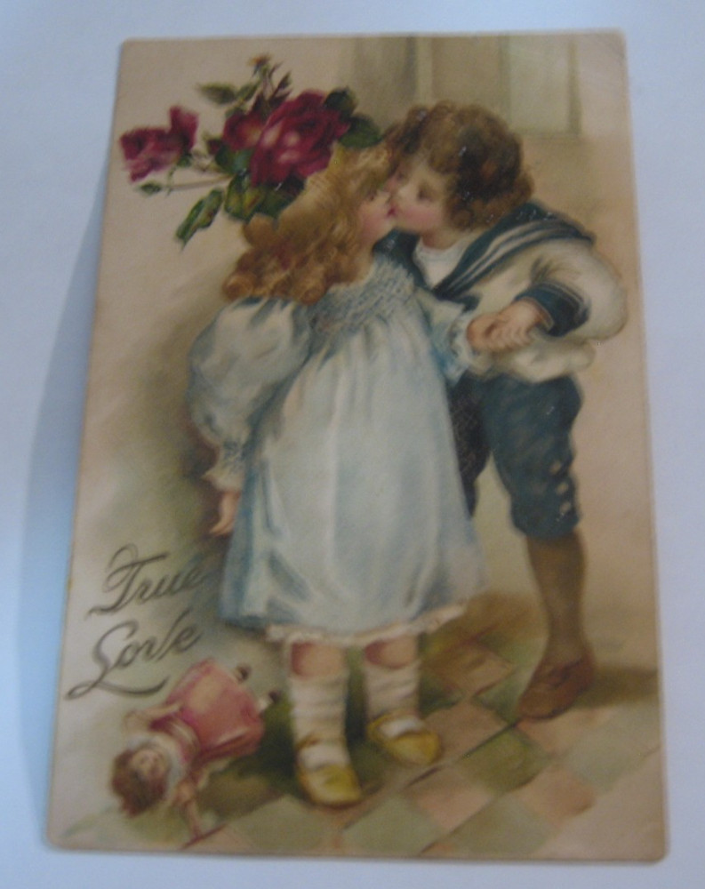 Cute Antique Valentine Postcard Scrapbooking Crafts