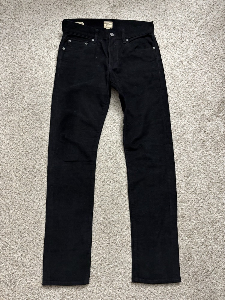 J.CREW Pants Mens Size 28x32 Black 484 Slim-fit 5-pocket Pant in Corduroy Preppy