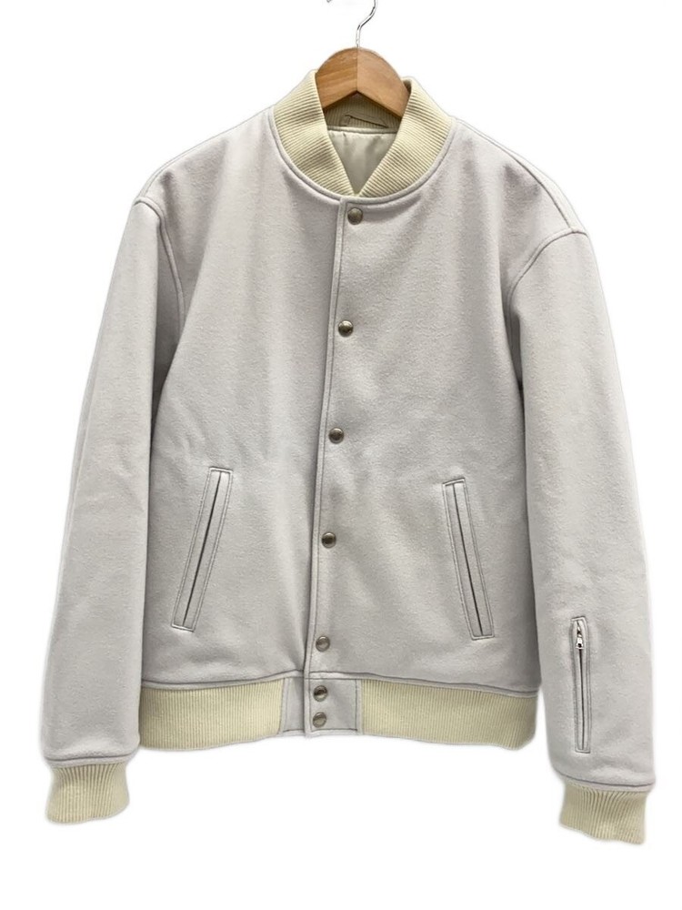 Sophnet. Melton Versity Jacket/Stage Jacket/S/Wool/Wht/Soph-222001 3494