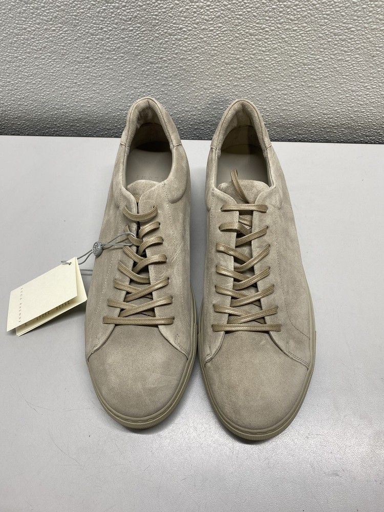 Luca Faloni Mens Suede Leather Sneakers Size US 11, EU 44 Sand