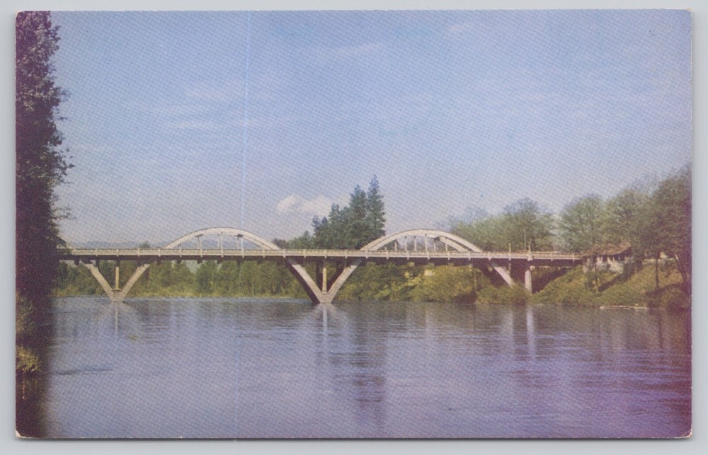 Grants Pass Oregon, Caveman Bridge Rogue River, Vintage Postcard