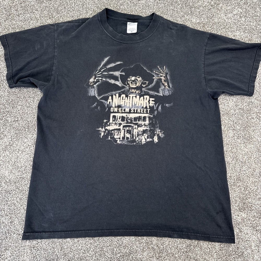 Vintage Nightmare on Elm Street Freddy Kreuger Horror T-Shirt Anvil Tag Size L