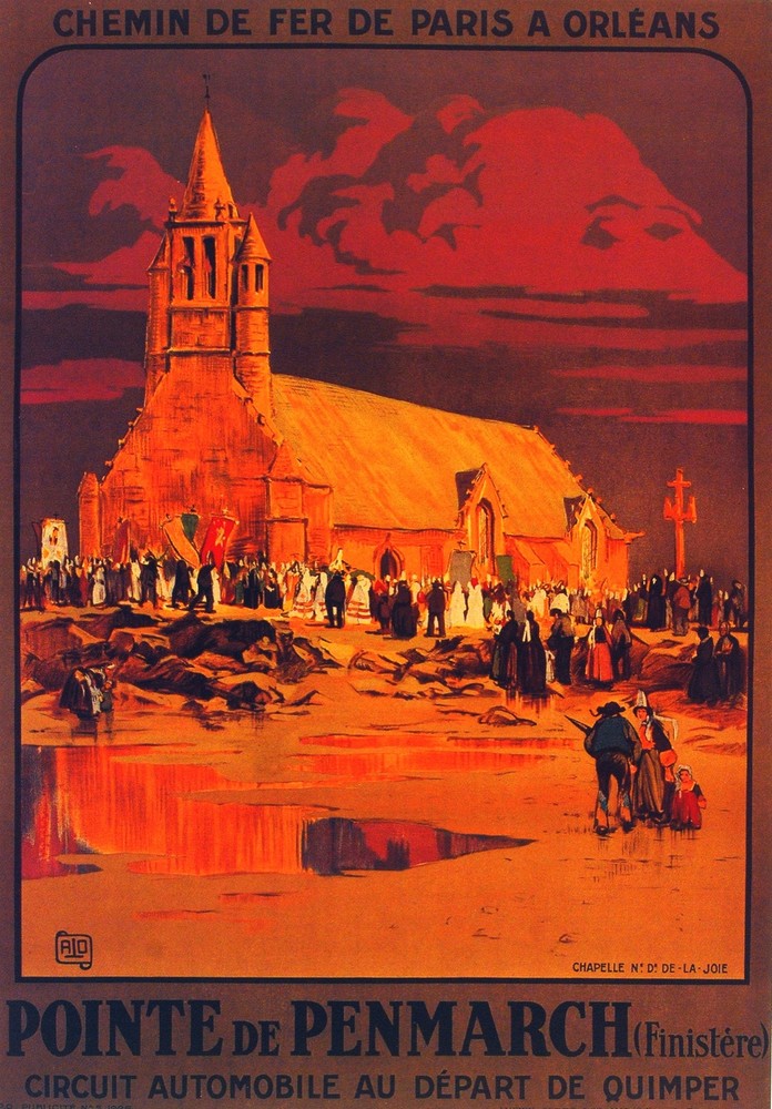 Chemins de fer de Paris point de Penmarch Decor Poster. Fine Graphic Design 2885