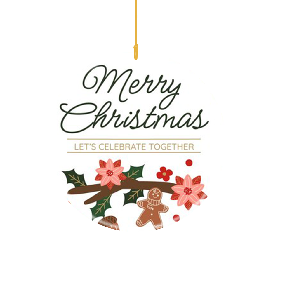 Custom Text name Personalized Image Sophisticated Ceramic Deco Christmas Accent-image