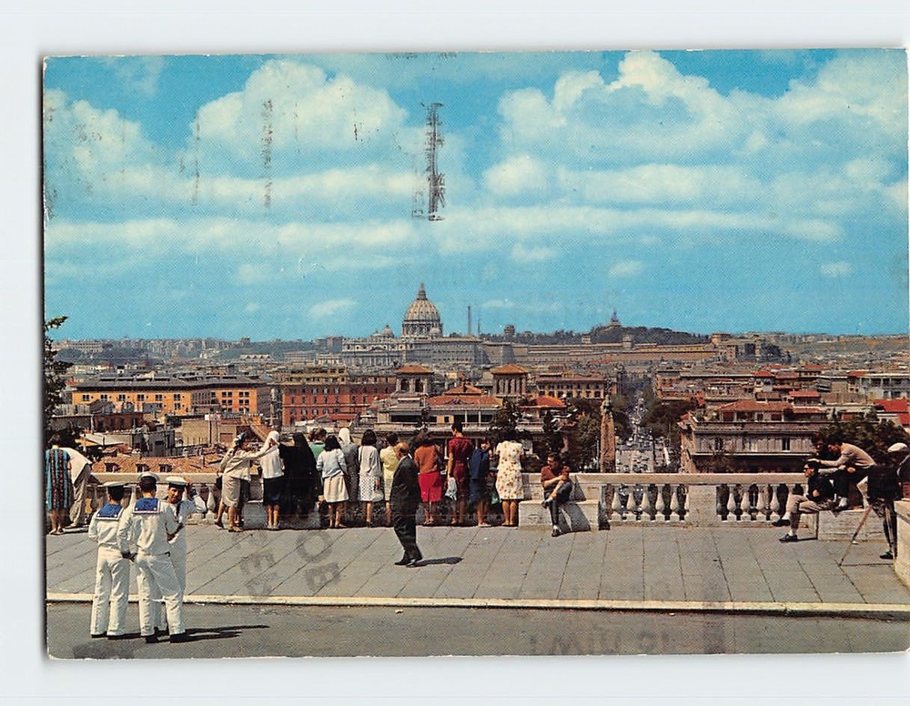 Postcard View from the Pincio Rome Italy