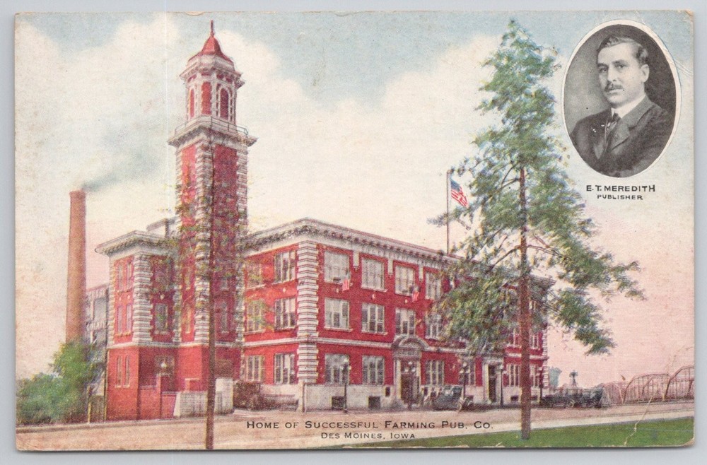 E.T. Meredith Successful Farming Publisher Des Moines Iowa Postcard