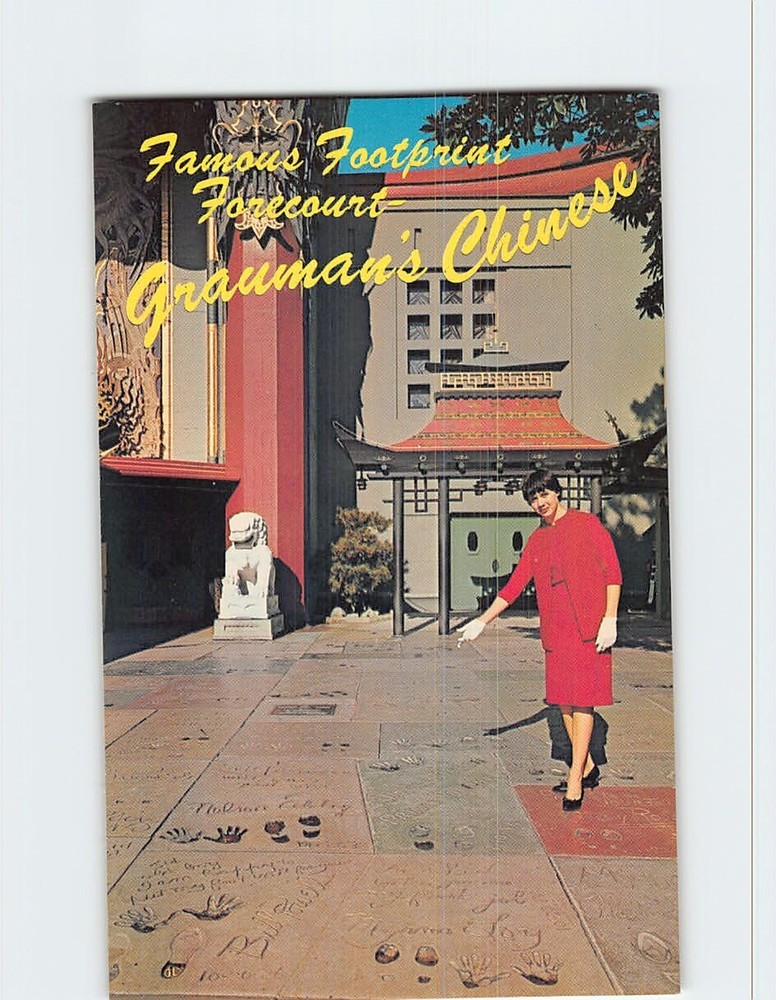Postcard Footprint Forecourt Grauman's Chinese Theatre Hollywood California USA