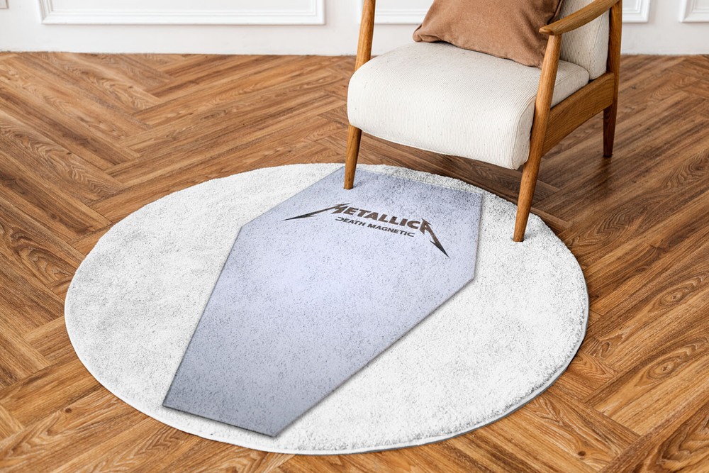 Metallica Rug Death Magnetic 2 Album Art Round Rug Home Decor Fan-made 24-47in