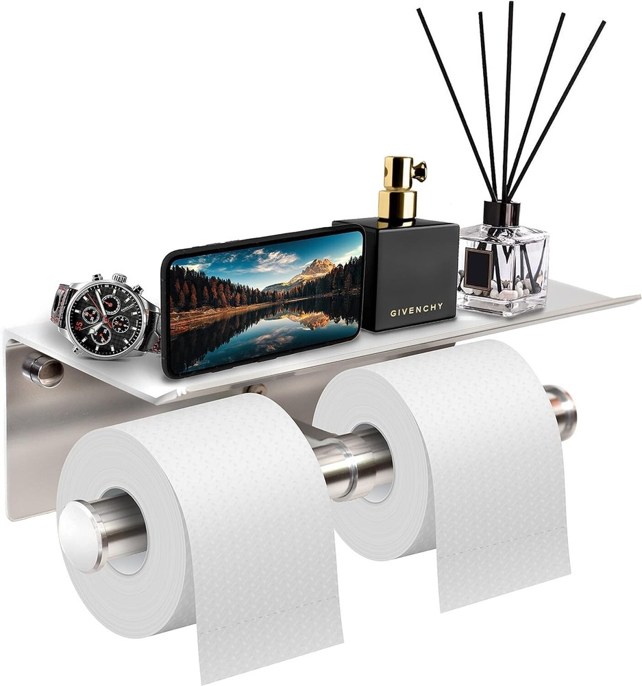 Toilet Paper Holder Paper Holder with Mobile Storage Bathroom Storage Shelf
