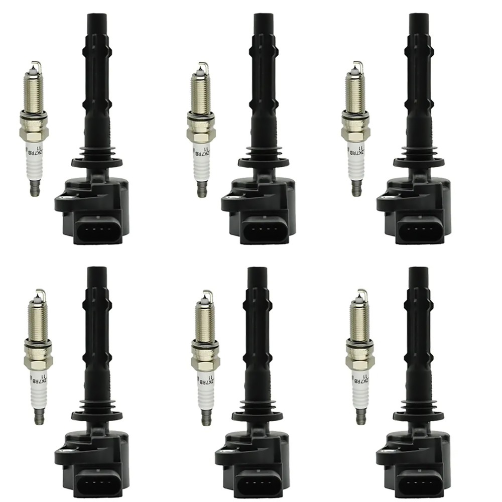 6PCS Ignition Coil & Spark Plug Car Replacement For Mercedes-Benz ML350 ML450